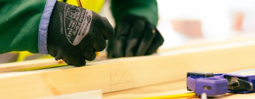 Timber TED student working on Timber in the Centre for Advanced Timber Technology